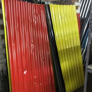 Corrugated iron sheets