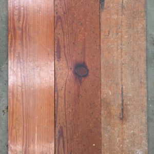 Reclaimed pitch pine floorboards