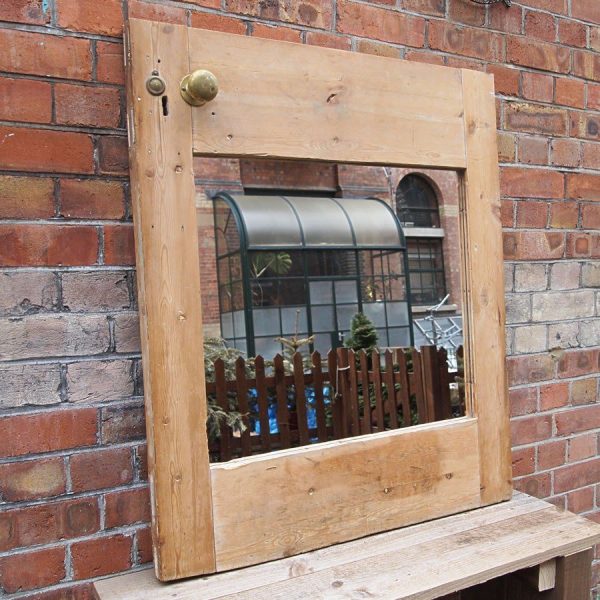 Reclaimed antique door mirror