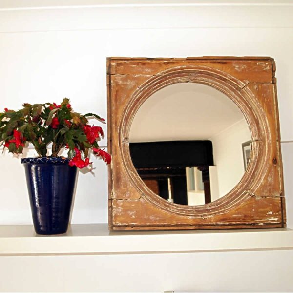 Vintage Bulls Eye Mirror