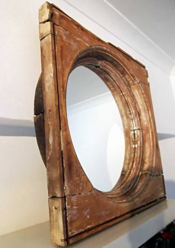 Vintage Bulls Eye Mirror