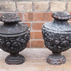 Antique zinc urns