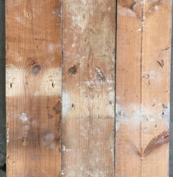 Reclaimed 148mm floorboards (rear of boards)