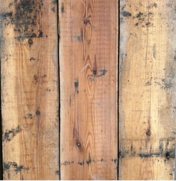 Reclaimed 120mm floorboards (rear of boards)