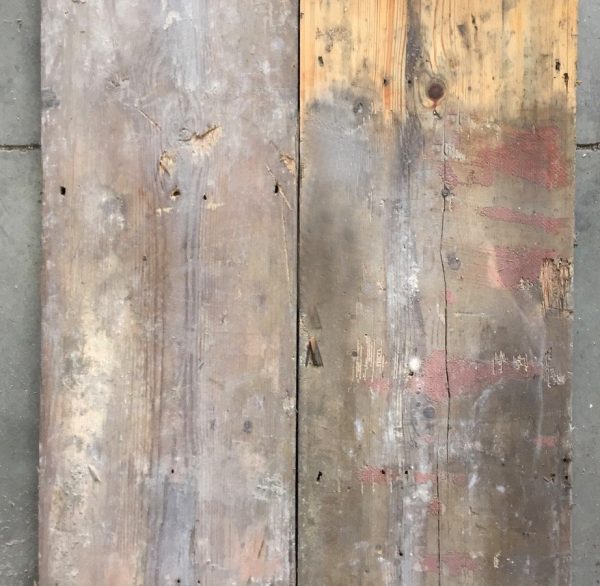 9 5/8 inch reclaimed floorboards.