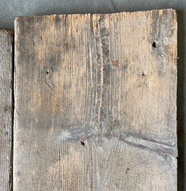 Reclaimed Georgian floorboards (lightly sanded section)