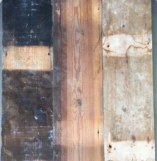 Reclaimed 170mm floorboards (rear of boards)