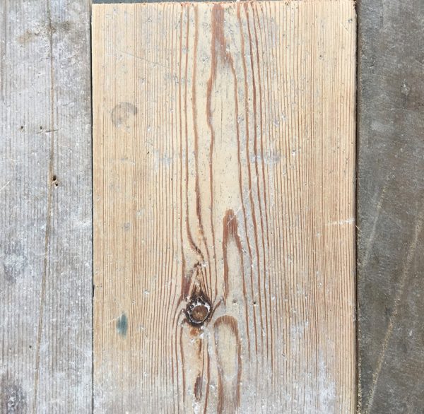 Reclaimed 140mm floorboards (lightly sanded section)