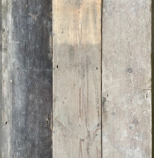 160mm reclaimed floorboards.