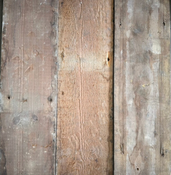 Reclaimed 145mm floorboards (rear of boards)