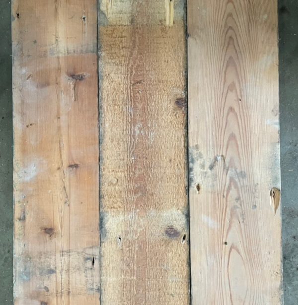 Reclaimed 145mm floorboard (rear of boards)