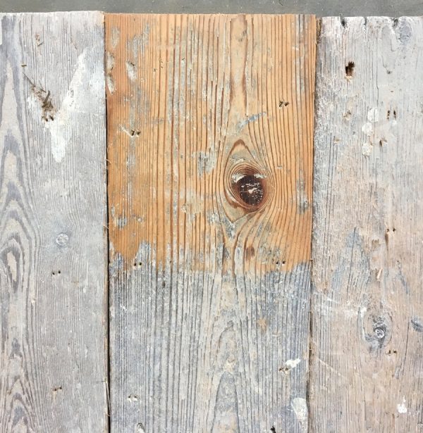 Reclaimed 156mm floorboards (lightly sanded section)