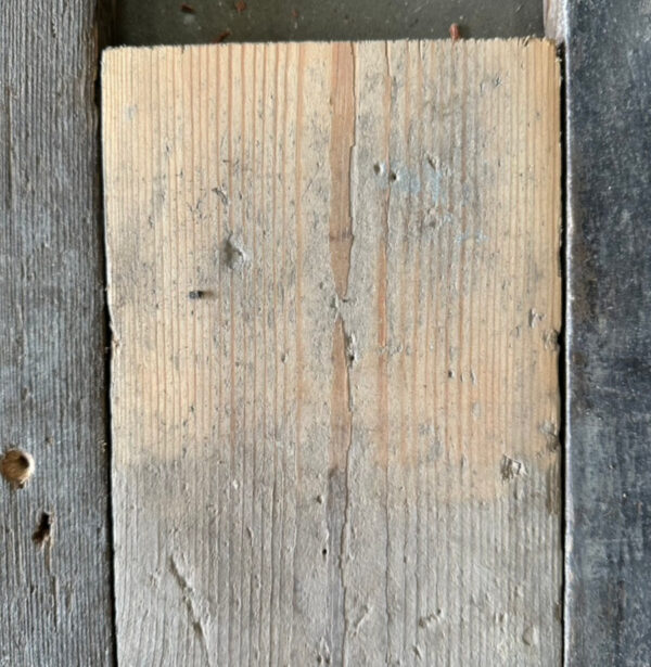 Reclaimed 135mm floorboards (lightly sanded section)