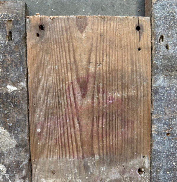 Reclaimed 133mm floorboards (lightly sanded section)