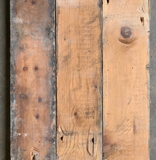 Reclaimed 120mm floorboards (rear of boards)