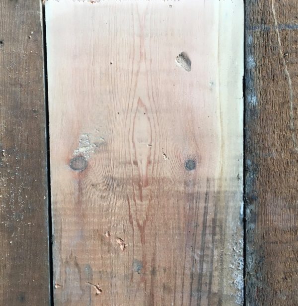 Reclaimed pine floorboards (lightly sanded)