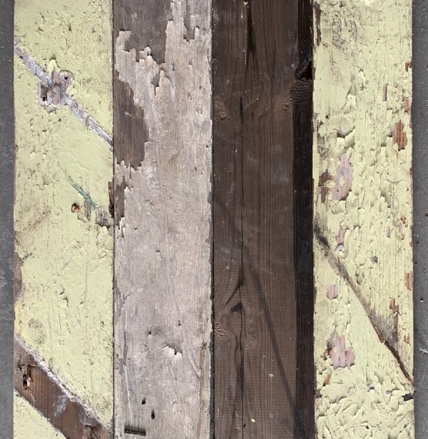 Reclaimed painted timber cladding