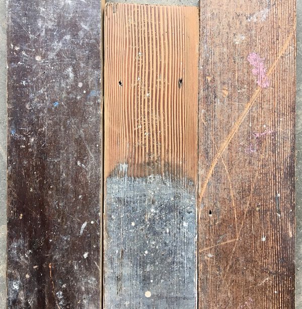 Reclaimed pitch pine strip (lightly sanded)