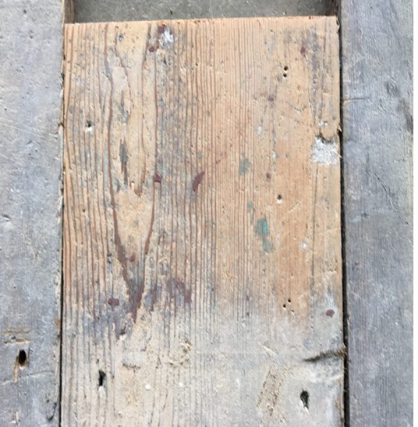 Reclaimed 145mm floorboards (Lightly sanded section)