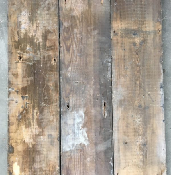 Reclaimed 145mm floorboards (rear of boards)