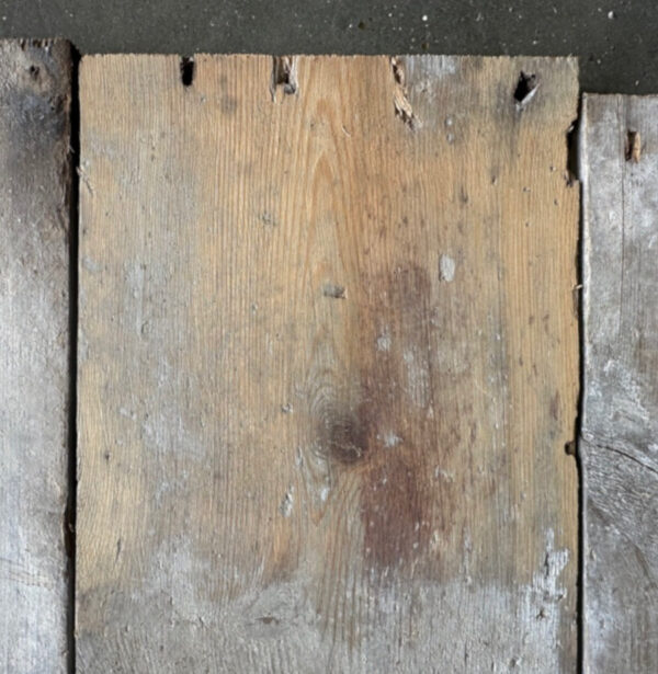 Reclaimed 145mm floorboards (lightly sanded section)