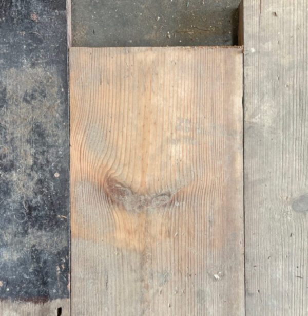 145mm reclaimed floorboard (lightly sanded section)
