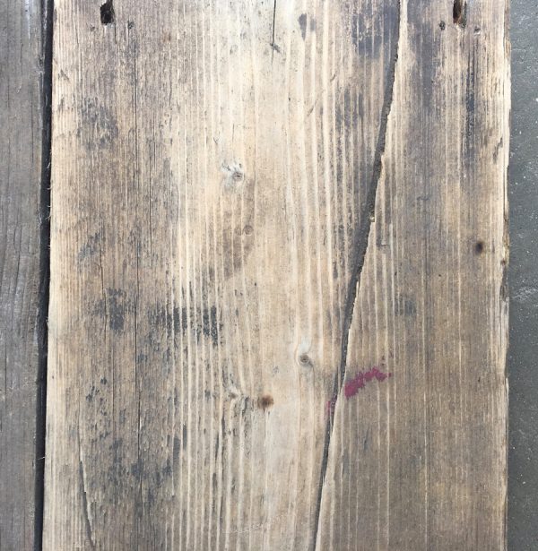 Reclaimed weathered scaffold boards