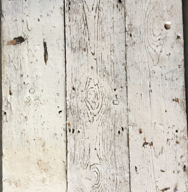 Reclaimed painted floorboard