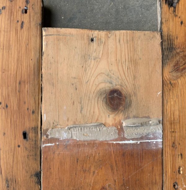 Reclaimed 168mm floorboard (lightly sanded section)