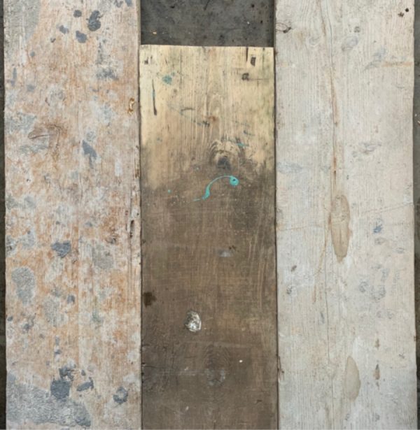 Reclaimed spilt scaffold board