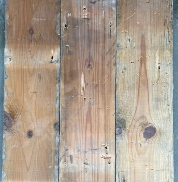 147mm reclaimed floorboards (rear of boards)