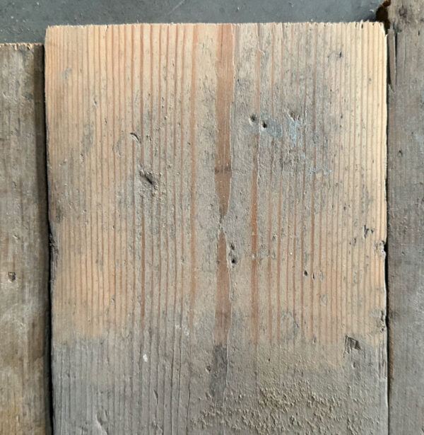 Reclaimed floorboard 135mm (lightly sanded section)