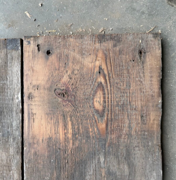 Reclaimed 225mm roofboard (lightly sanded section)