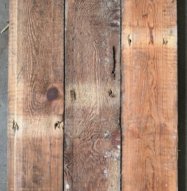 Reclaimed 120mm floorboards (rear of boards)