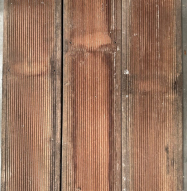 Reclaimed 140mm ipe decking (rear of boards)
