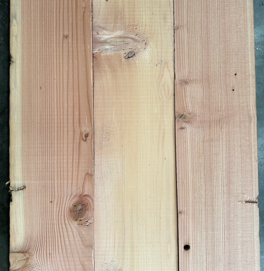 Reclaimed 140mm Douglas fir floorboards